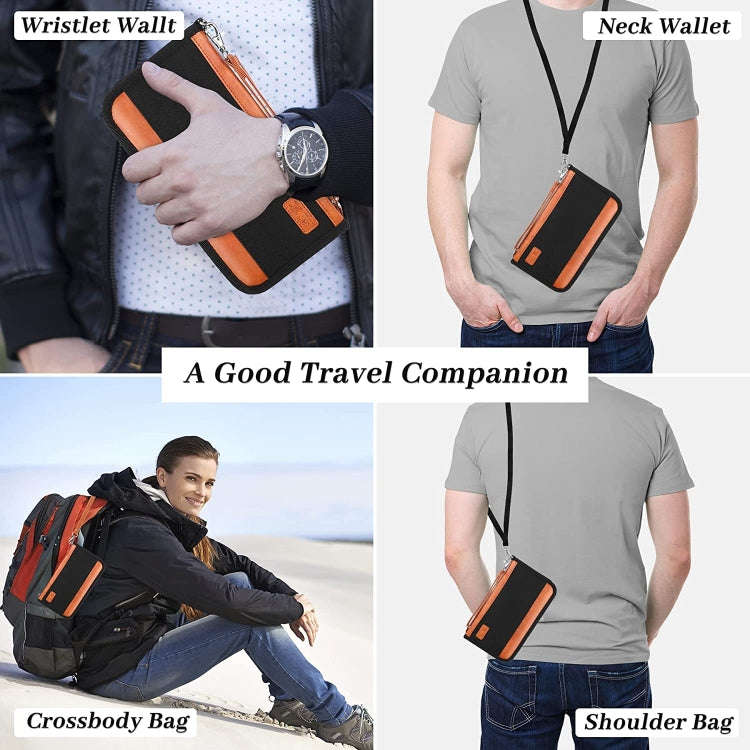Multifunctional RFID Anti -Theft Passport Package Travel Air Ticket Pocket Card Large Capacity Do...