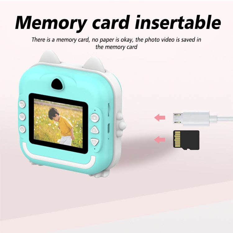 Children Instant Camera Mini Thermal HD Printer Video Photo Digital Camera, Spec: 16G Blue