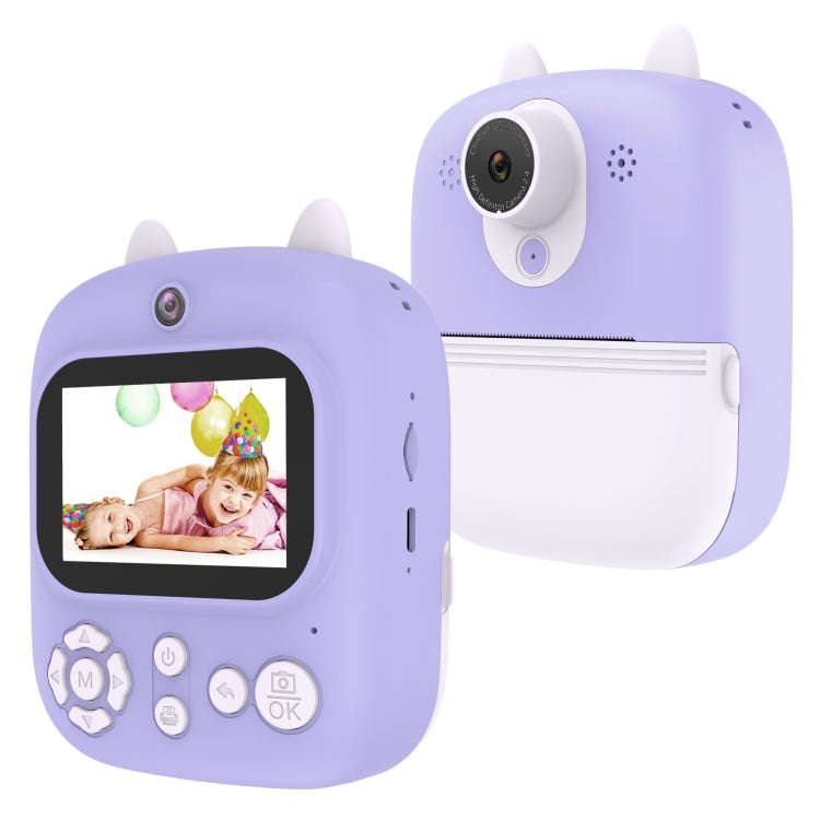 1200W Pixel  2.4 Inch Display Children Print Instant Camera Standard Purple