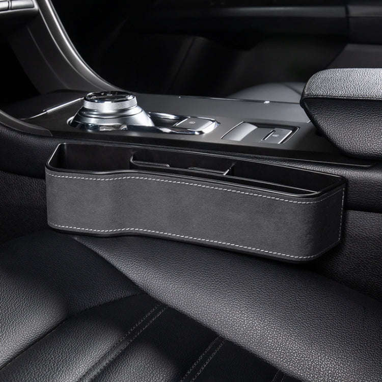 Car Crevice Storage Box Seat Decoration Finishing Box, Color: Gray Suede Principal Driver
