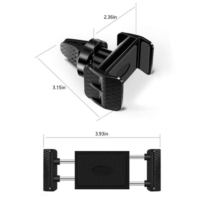 360-degree Rotating Car Air Outlet Multi-functional Mobile Phone Holder(Black)
