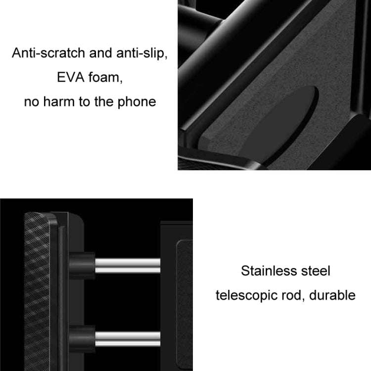 360-degree Rotating Car Air Outlet Multi-functional Mobile Phone Holder(Black)