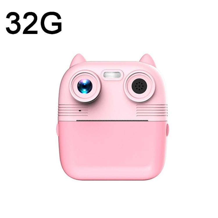 1080P Instant Print Camera 2.8-inch IPS Screen Front and Rear Dual Lens Kids Camera, Spec: Pink+3...