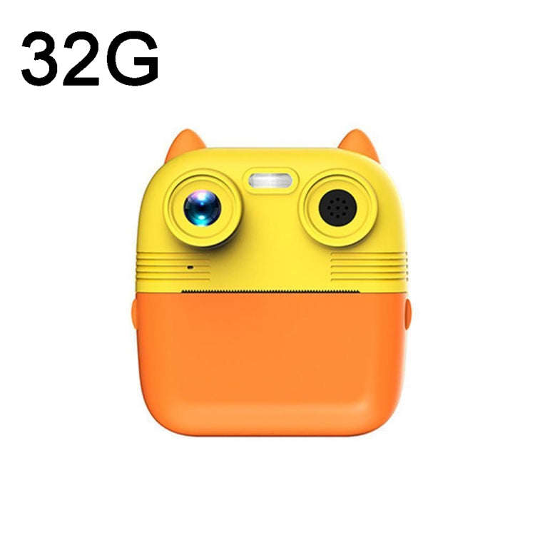 1080P Instant Print Camera 2.8-inch IPS Screen Front and Rear Dual Lens Kids Camera, Spec: Yellow...