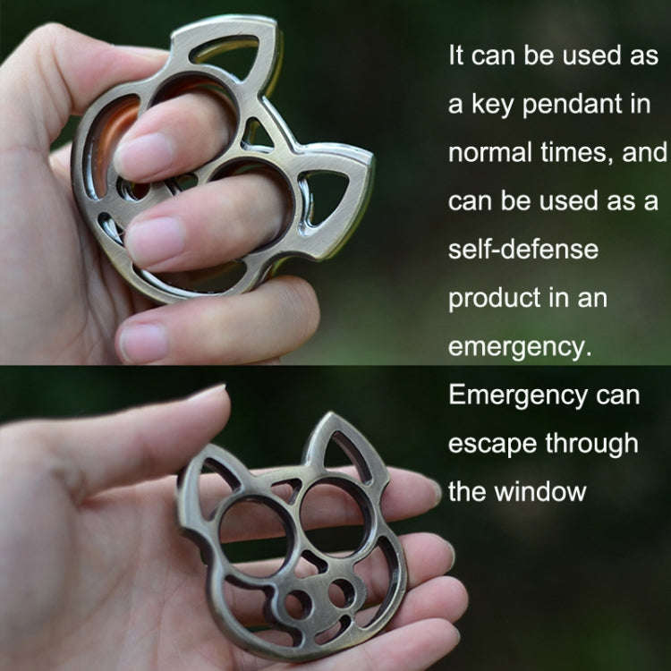 2pcs Cartoon Pig Self-Defense KeyChain Fist Gloves Finger Buckle Emergency Window Breaker(Silver)