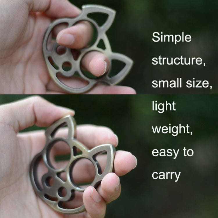 2pcs Cartoon Pig Self-Defense KeyChain Fist Gloves Finger Buckle Emergency Window Breaker(Black)