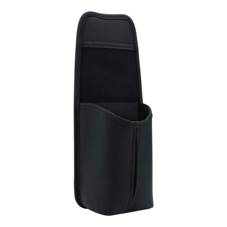 Car Seat Leather Multifunctional Tissue Water Cup Storage Hanging Bag(Black)