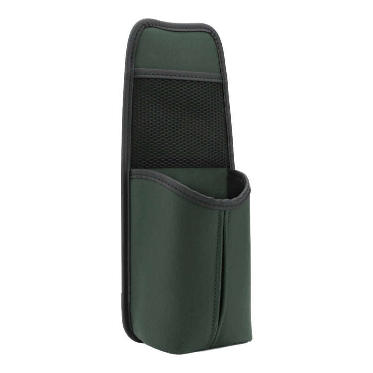 Car Seat Leather Multifunctional Tissue Water Cup Storage Hanging Bag(Army Green)