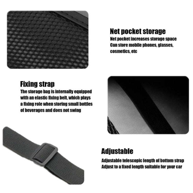 Car Seat Leather Multifunctional Tissue Water Cup Storage Hanging Bag(Grey)