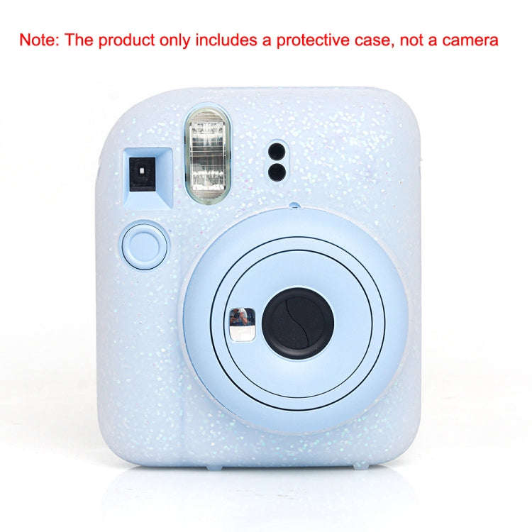 For Fujifilm Instax Mini 12 Soft Shell Camera Bag Storage Silicone Case(Glitter Pink)