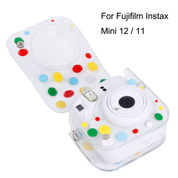 For Fujifilm Instax Mini 12 / 11 Transparent Digital Camera Case(Color Wave Dot)