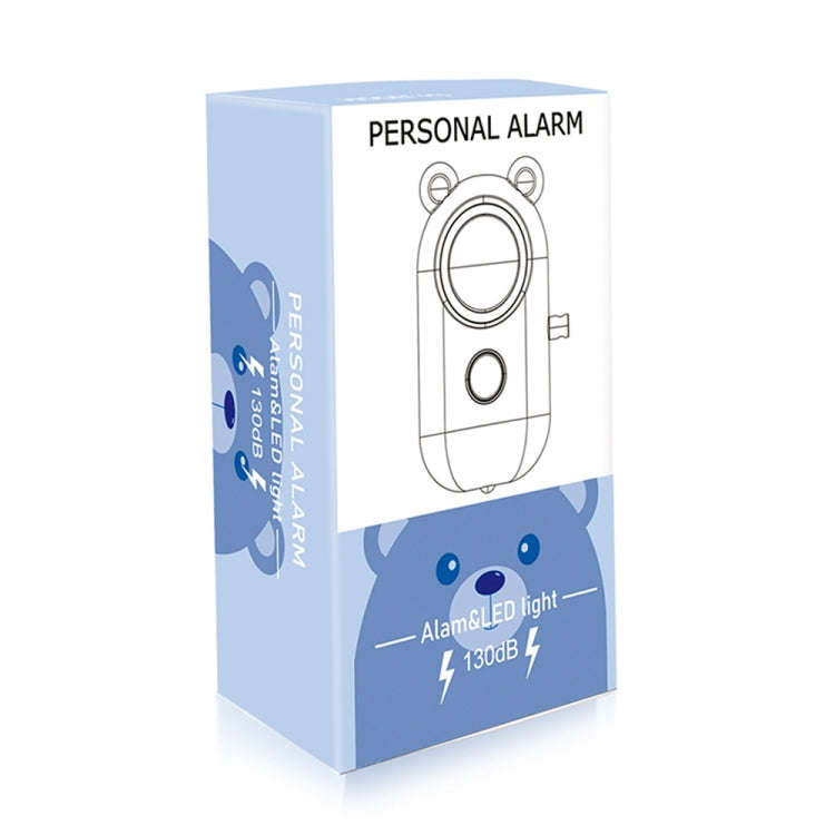 130dB LED Personal Alarm Pull Ring Outdoor Self-defense Products, Specification: Bear Style (Ligh...