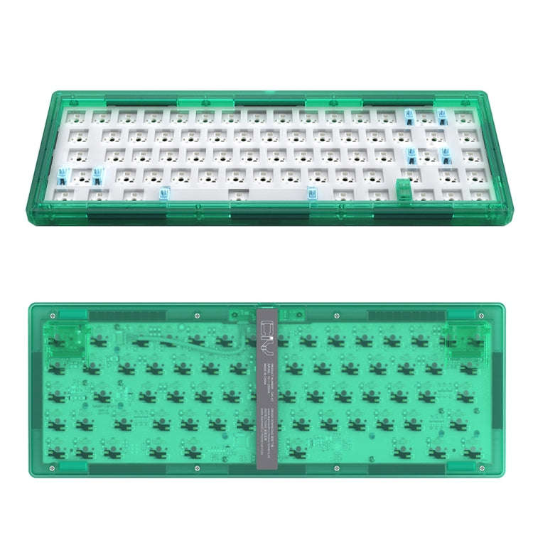 Hot Swap Shaft Wired RGB Back Light Customized Mechanical Keyboard Kit(Green Transparent)