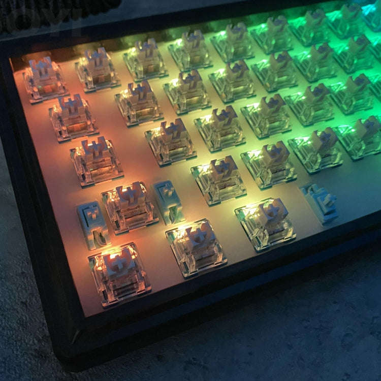 Hot Swap Shaft Wired RGB Back Light Customized Mechanical Keyboard Kit(Green Transparent)