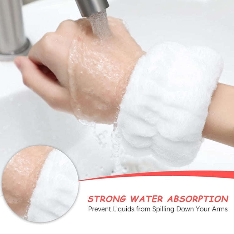 6pcs Washing Anti-Humidity Washing Face Wrist Strap Sports Sweat-Wiping Bracelet Sweat-Absorbing ...