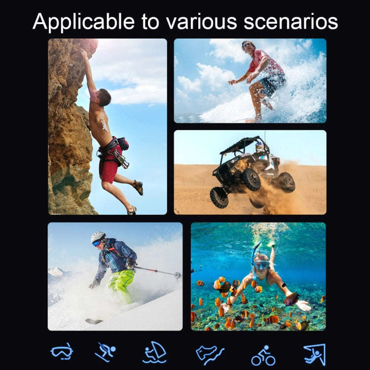 4K HD Touch Dual LCD Screen Handheld Sports Waterproof Camera Outdoor Anti-Shake Diving Camera(DL...