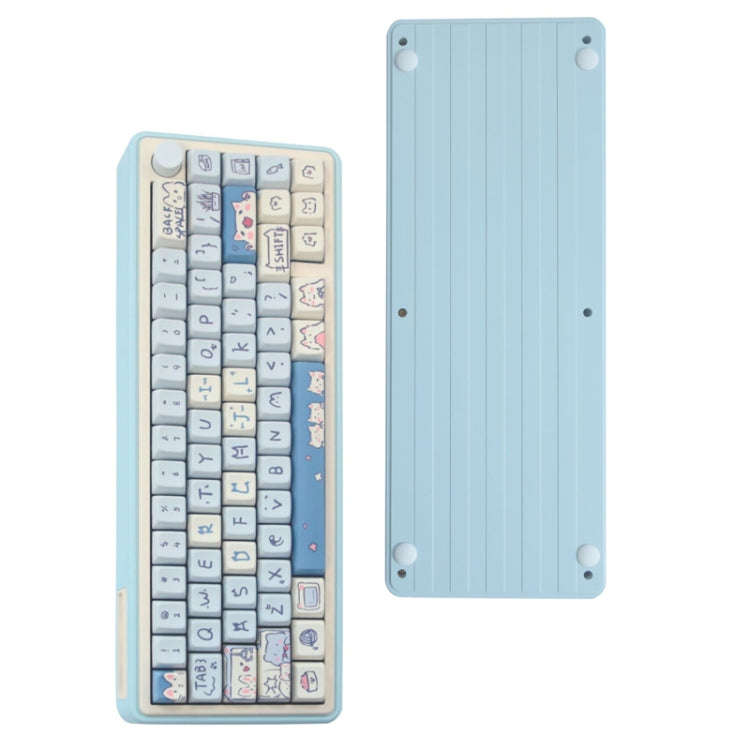 Bluetooth Wireless 3-mode RGB Backlit Gaming Mechanical Keyboard Aluminum Alloy Kit + Keycap(Ligh...