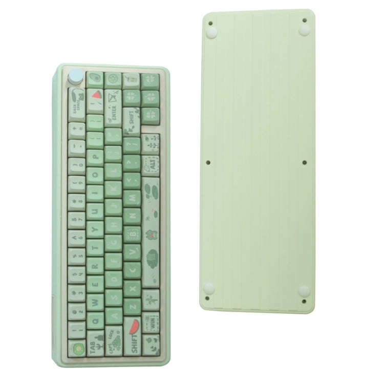 Bluetooth Wireless 3-mode RGB Backlit Gaming Mechanical Keyboard Aluminum Alloy Kit + Keycap(Ligh...