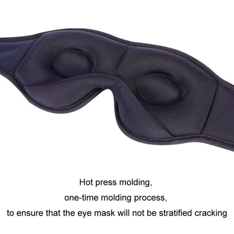 3D Wireless Bluetooth 5.0 Music Can Answer Calls Sleep Shading Eye Mask With Timing(Black)