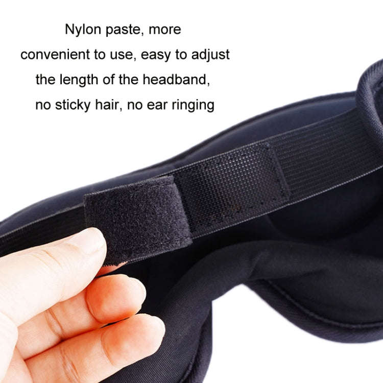 3D Wireless Bluetooth 5.0 Music Can Answer Calls Sleep Shading Eye Mask With Timing(Black)