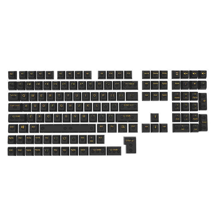 130 Keys MDA Height Mechanical Keyboard Transparent Keycap(Black Transparent)
