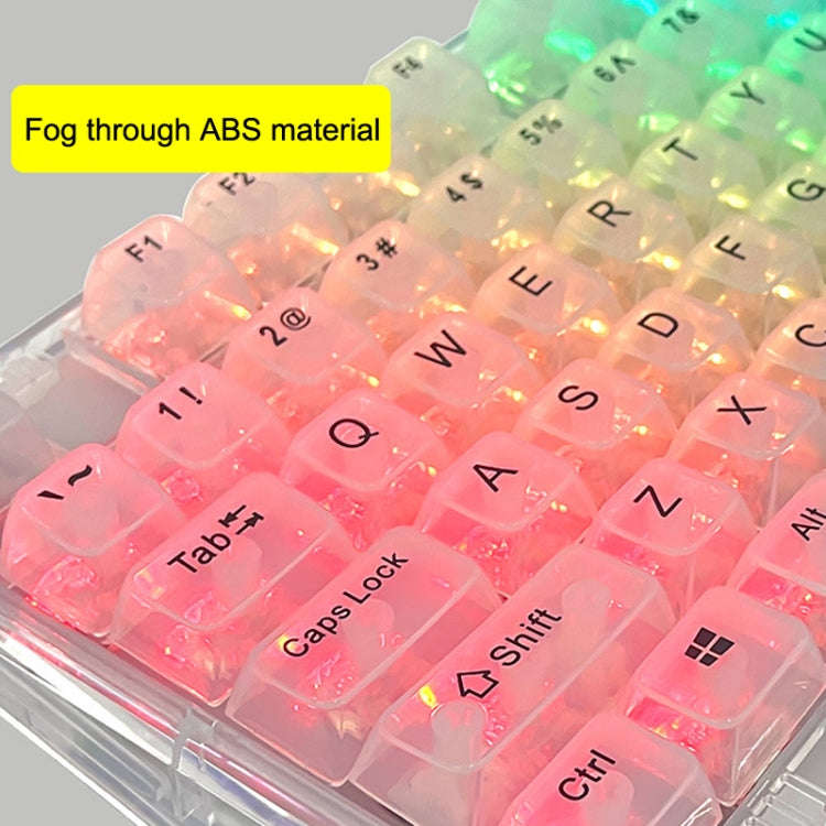 130 Keys MDA Height Mechanical Keyboard Transparent Keycap(Black Transparent)