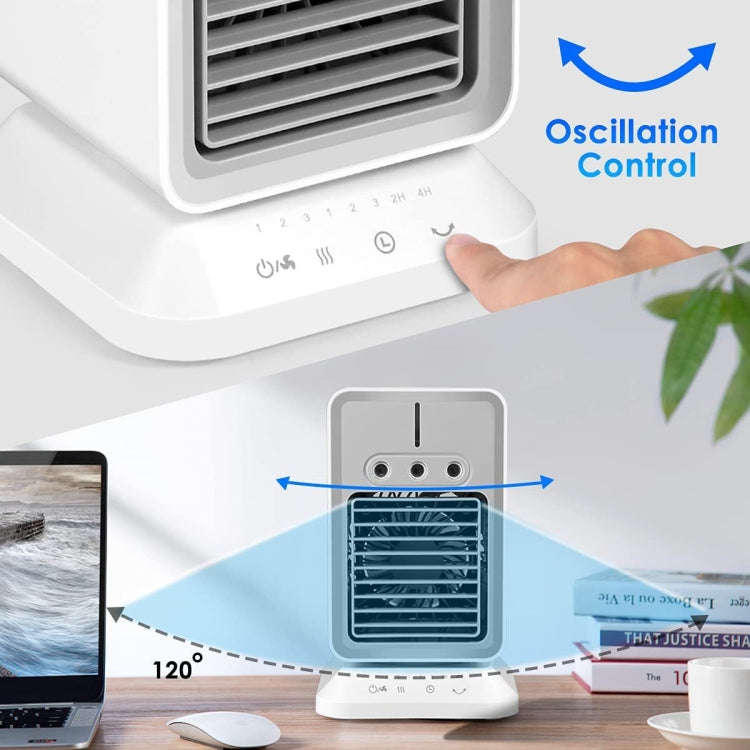 2000 mAh USB Mini Desktop Spray Humidification Cooling Fan Home Air Conditioner Fan Cooler