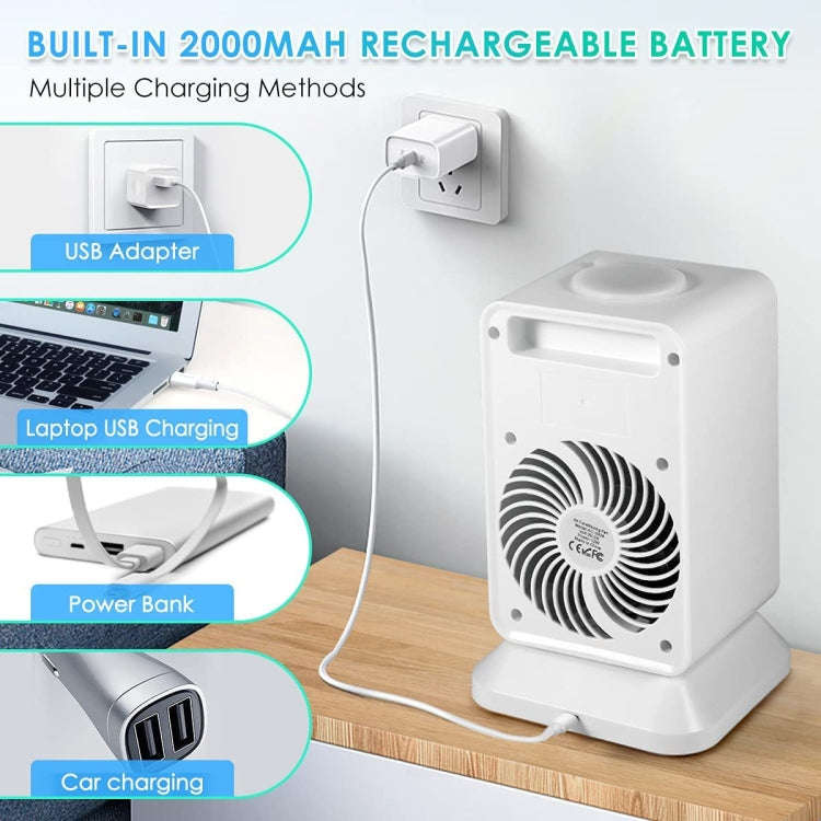 2000 mAh USB Mini Desktop Spray Humidification Cooling Fan Home Air Conditioner Fan Cooler