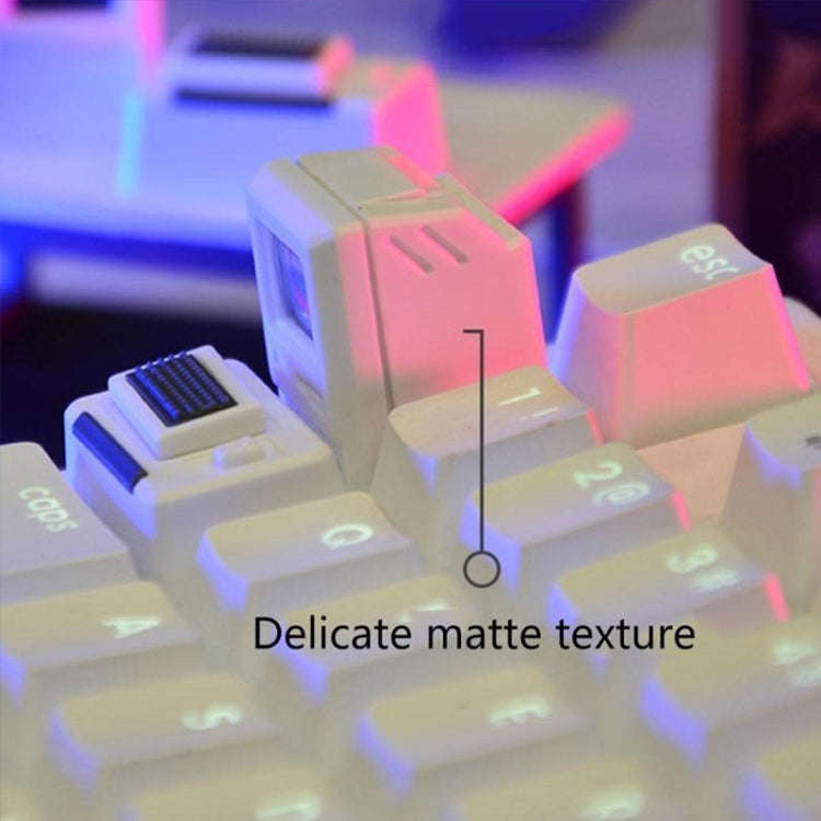 Mechanical Keyboard MAC Retro Light Transmission Keycap(Silver Gray)