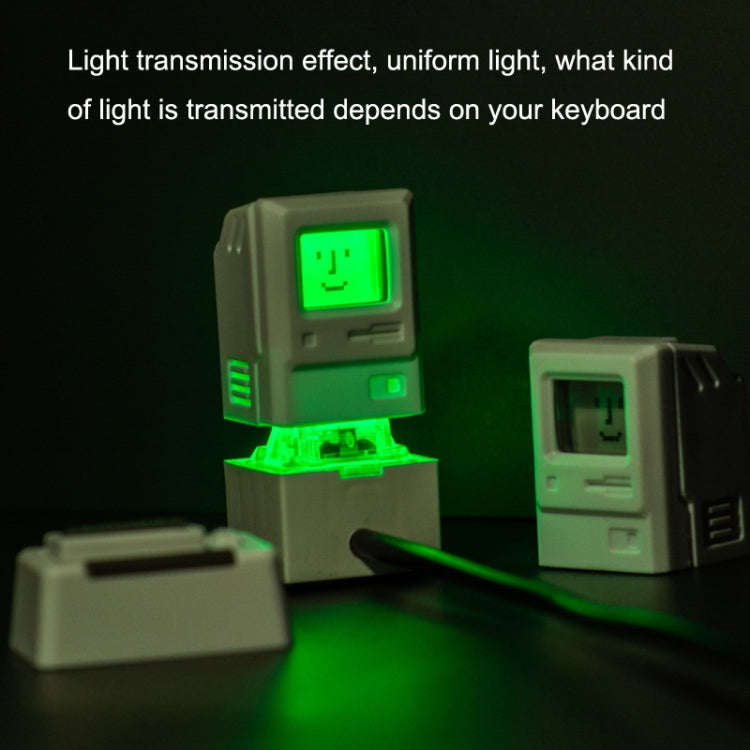 Mechanical Keyboard MAC Retro Light Transmission Keycap(Silver Gray)