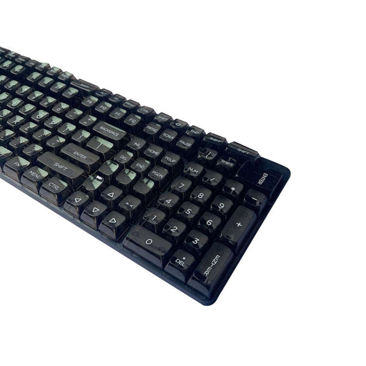 132 Keys DIY Customized Mechanical Keyboard Universal Transparent Crystal Keycap Black Transparen...