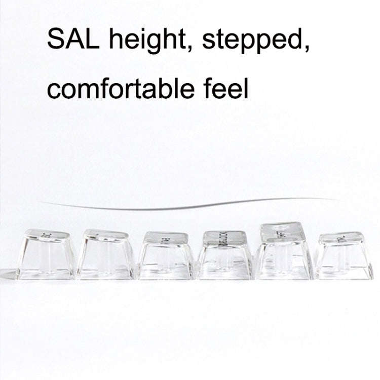 132 Keys DIY Customized Mechanical Keyboard Universal Transparent Crystal Keycap Black Transparen...