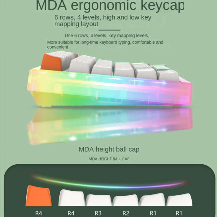 82 Keys Bluetooth Wireless 3-mode RGB Hot-plug Customized Mechanical Keyboard Kit + Keycap(Black)
