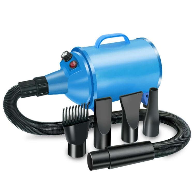 2100W Dog Dryer Stepless Speed Pet Hair Blaster Pet Water Blower 220V EU Plug(Pure Blue)