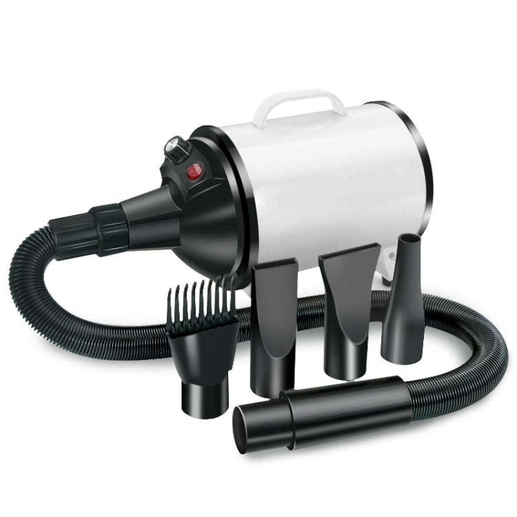 2100W Dog Dryer Stepless Speed Pet Hair Blaster Pet Water Blower 220V AU Plug(Black and White)