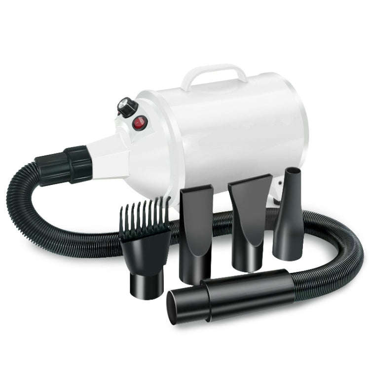 2100W Dog Dryer Stepless Speed Pet Hair Blaster Pet Water Blower 110V US Plug(Pure White)