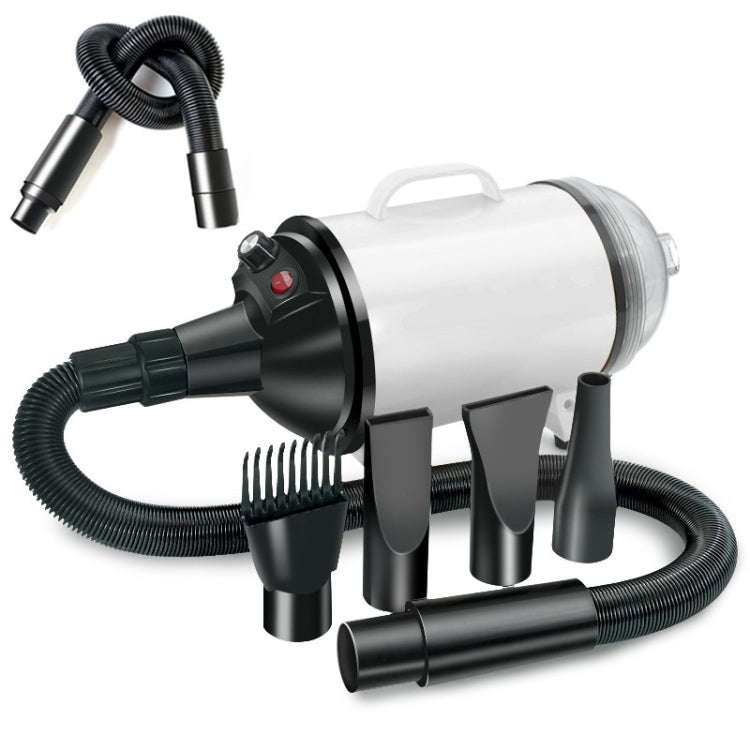 2100W Dog Dryer Stepless Speed Pet Hair Blaster With Vacuum Cleaner 220V AU PLug(Black White)