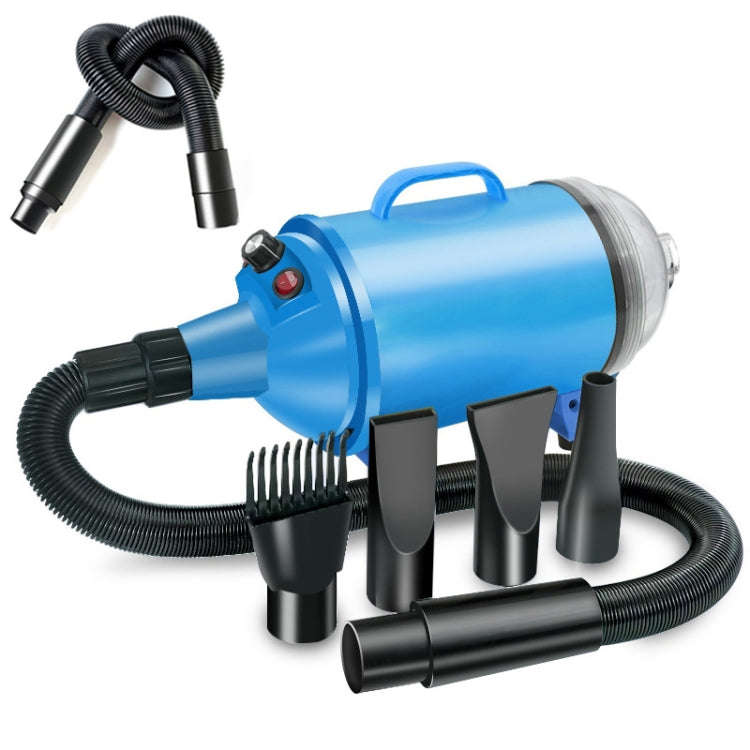 2100W Dog Dryer Stepless Speed Pet Hair Blaster With Vacuum Cleaner 110V US Plug(Pure Blue)