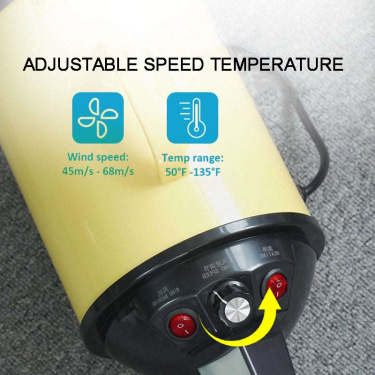 2100W Dog Dryer Stepless Speed Pet Hair Blaster With Vacuum Cleaner 110V US Plug(Pure Blue)