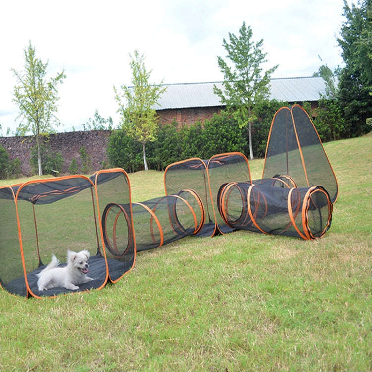 6-in-1 Cat Tent with Tunnel Portable Playpen Play Tents for Indoor and Outdoor(Black)