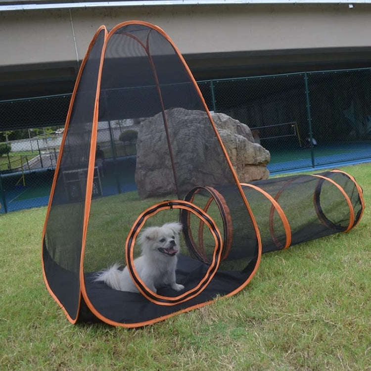 6-in-1 Cat Tent with Tunnel Portable Playpen Play Tents for Indoor and Outdoor(Black)