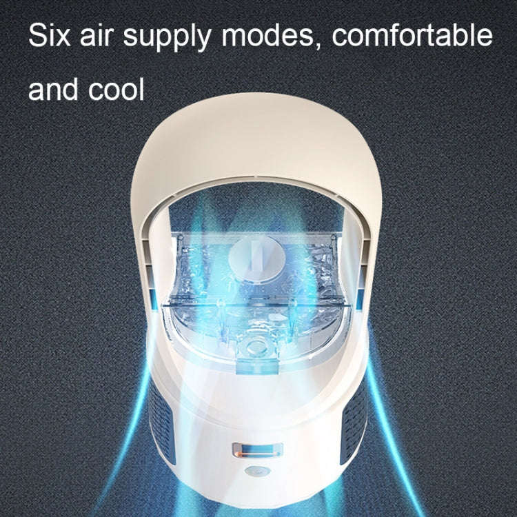 Desktop USB Charging Bladeless Fan Portable Vertical LED Digital Display Fan, Color: Milk Coffee