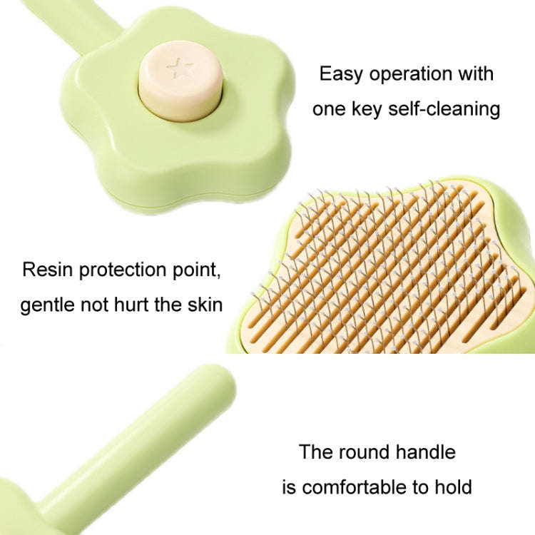 Pet Fine-Tooth Comb To Remove Floating Hair And Knots(Yellow)