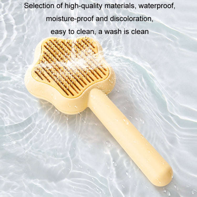 Pet Fine-Tooth Comb To Remove Floating Hair And Knots(Yellow)