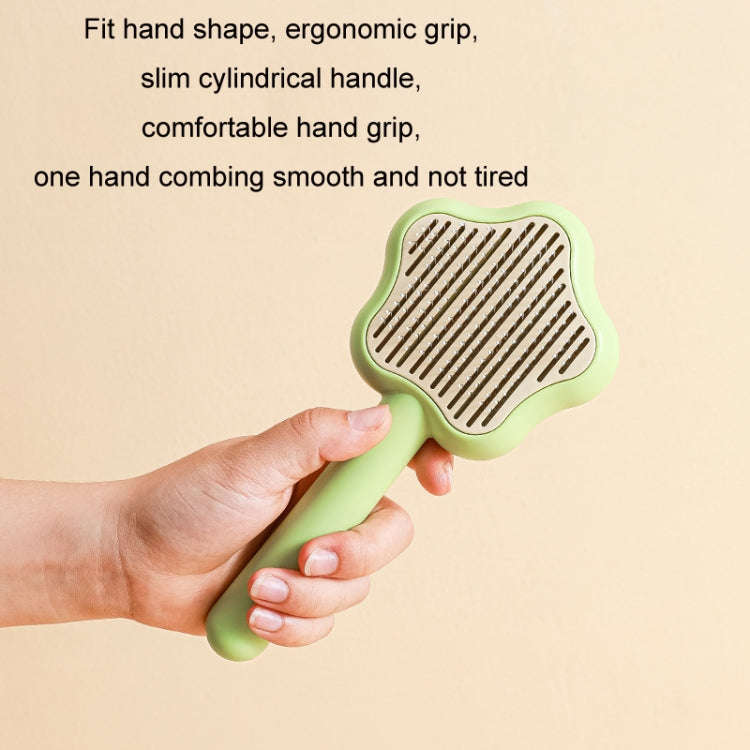 Pet Fine-Tooth Comb To Remove Floating Hair And Knots(Green)