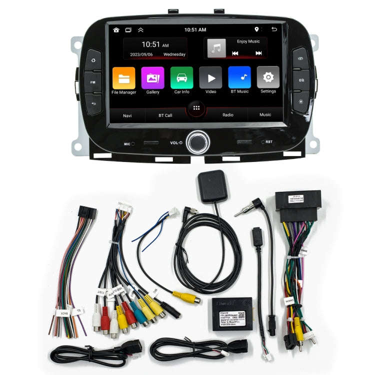 For FIAT 500 Car Android Navigation Bluetooth FM Radio, Memory: 2+32G