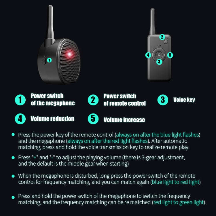 Mini Drone Megaphone Wireless Portable Speaker 2KM Control for DJI Mavic Mini/Mavic 2/Mavic Pro/F...