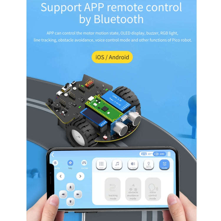 Yahboom Python Programming Smart Car Development Board Kit For Raspberry Pi Pico(Pico Robot)