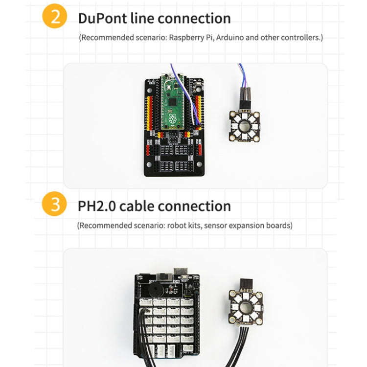 Yahboom 8-bit Full-color RGB Light Ring Module Microbit Raspberry Pi Pico Development Board