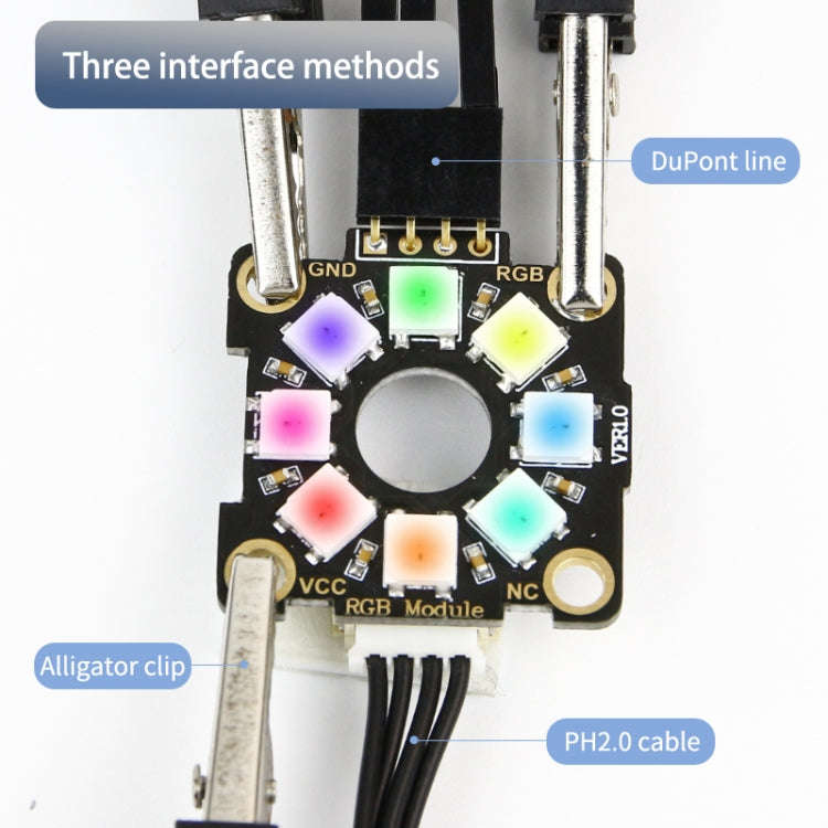 Yahboom 8-bit Full-color RGB Light Ring Module Microbit Raspberry Pi Pico Development Board
